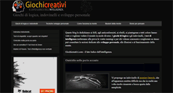 Desktop Screenshot of giochicreativi.com