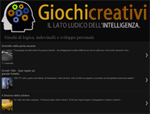 Tablet Screenshot of giochicreativi.com